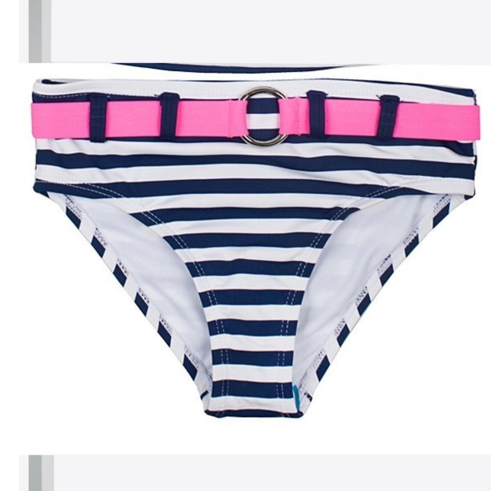 Betsey‎ Johnson Belt Striped Tankini Bottom 14/16